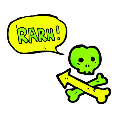 Spooky kafatası kemiklerin yön oku