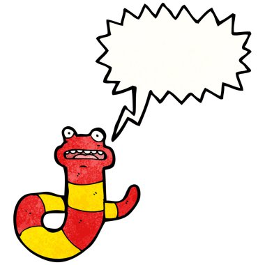 konuşma balonu ile yılan