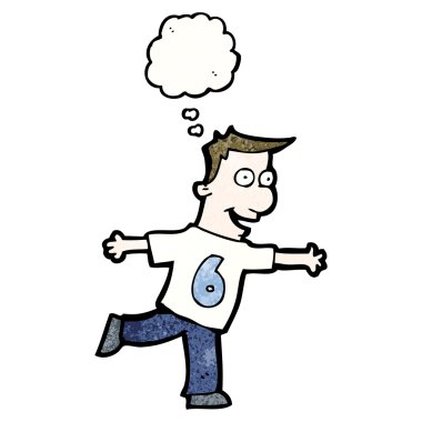 Altı numaralı tişörtlü adam