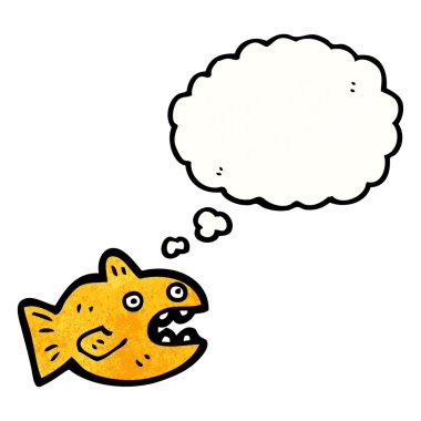 düşünce balonu ile Goldfish