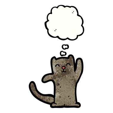 Kara kedi sallayarak