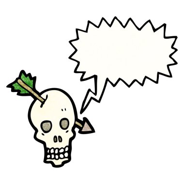 kafatası içinde ok