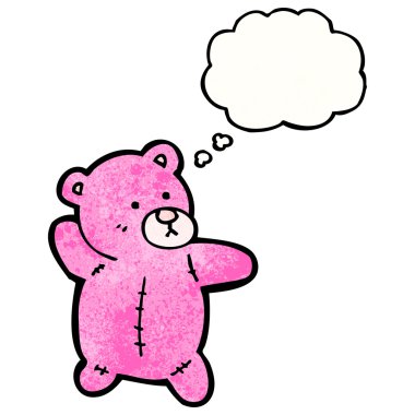 sevimli pembe bir oyuncak ayı
