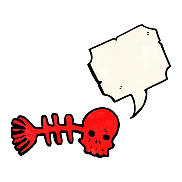Esqueleto ossos de peixe —  Vetores de Stock