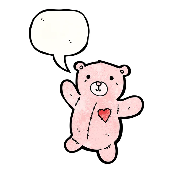 Pink teddy bear — Stock Vector