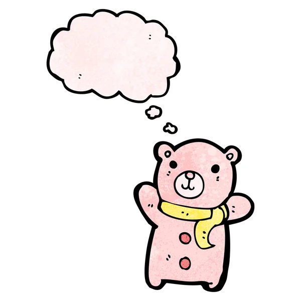 Bonito oso rosa — Vector de stock