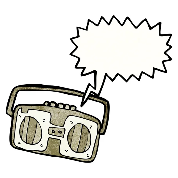 Lecteur de cassettes radio — Image vectorielle