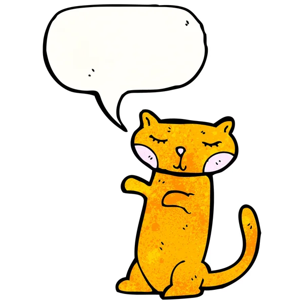 Gato con burbuja del habla — Vector de stock