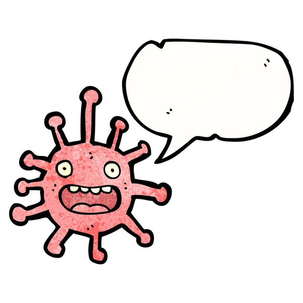 快乐病毒细胞与语音泡沫 — 图库矢量图片