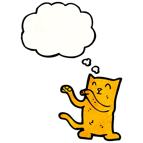 Katze mit Gedankenblase — Stockvektor