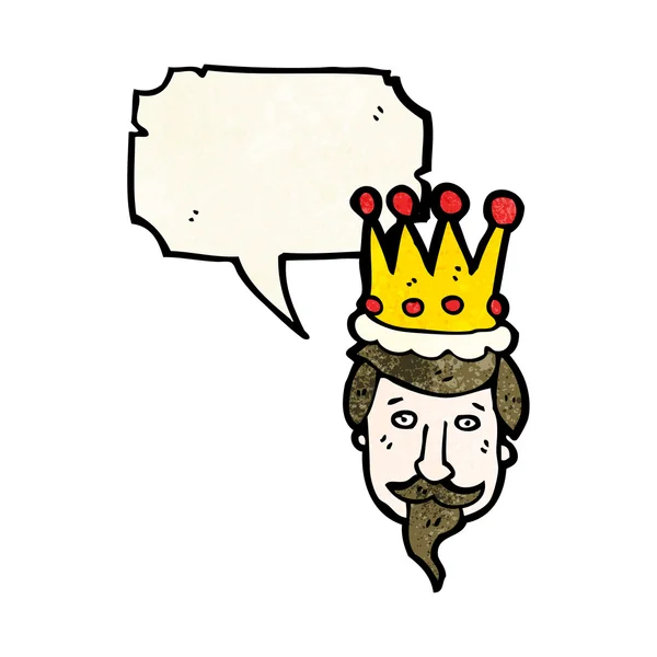 King with speech bubble — Stock Vector