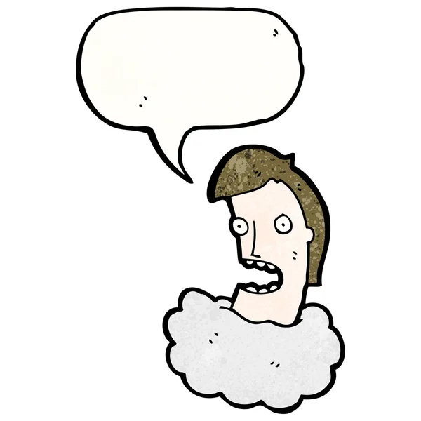 Homme avec la tête dans les nuages — Image vectorielle