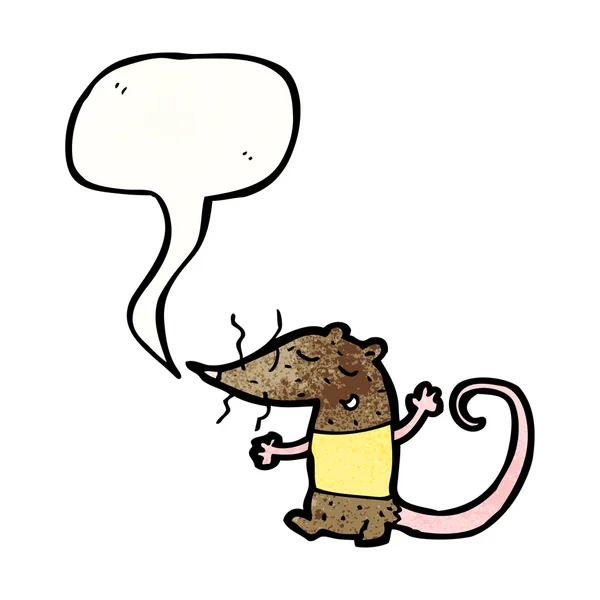 Rat met tekstballon — Stockvector