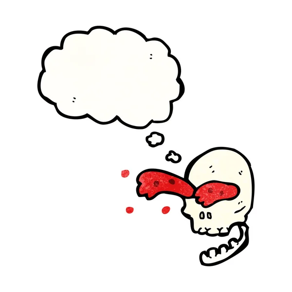 Blood spurting skull — Stock Vector