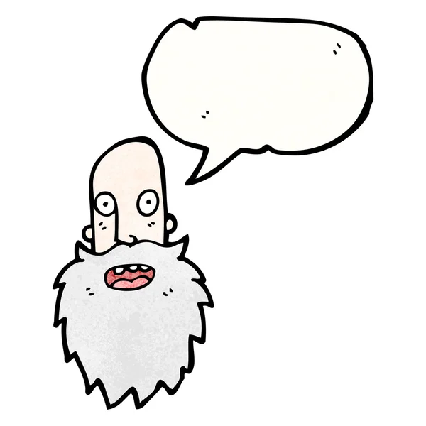 Bearded man with speech bubble — Stock Vector