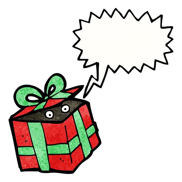 Animal dans une boîte cadeau — Image vectorielle