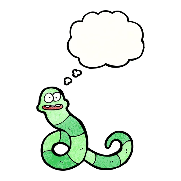 Serpiente con burbuja de pensamiento — Vector de stock