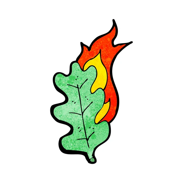 Burning leaf — Stock Vector