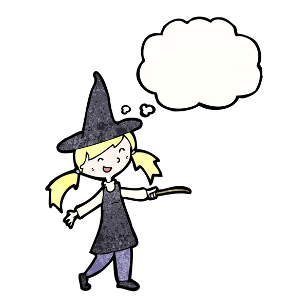 Little witch — Stock Vector