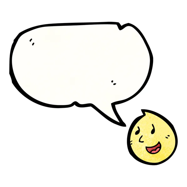 Gezicht symbool met tekstballon — Stockvector