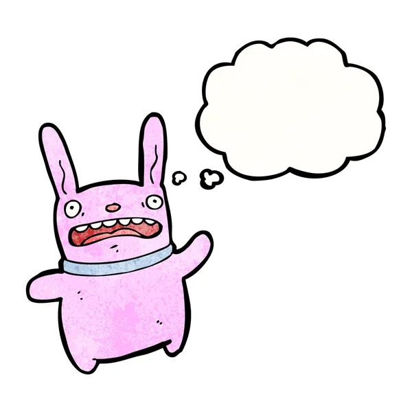 疯狂的粉红兔 — 图库矢量图片