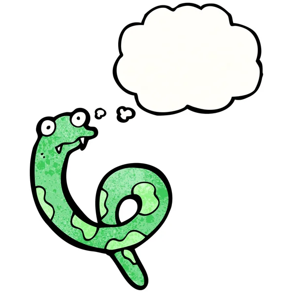 Serpente com bolha de pensamento — Vetor de Stock