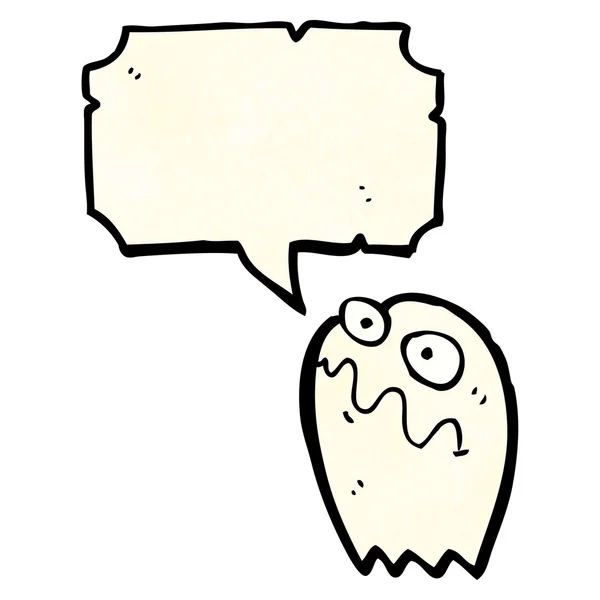 Fantasma con burbuja de habla — Vector de stock