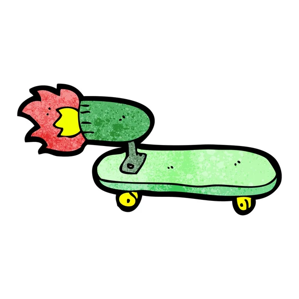 Rocket powered skateboard — Stock Vector