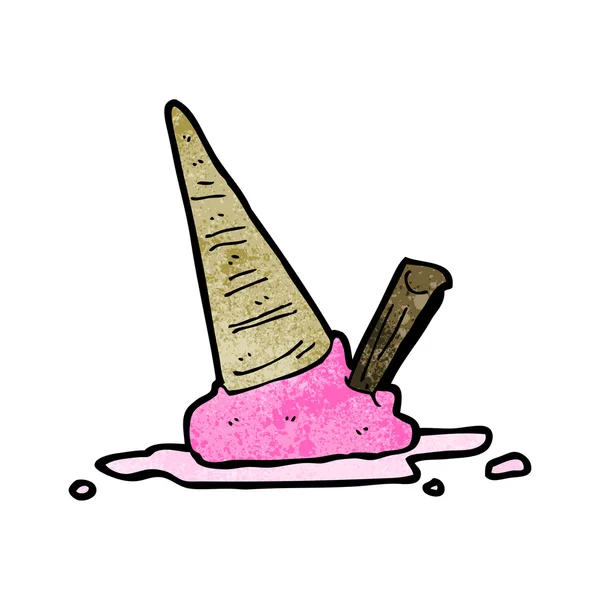 Dropped ice cream — Stock Vector