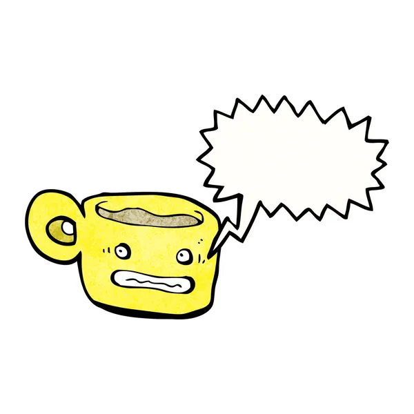 Endişeli kahve kupa — Stok Vektör