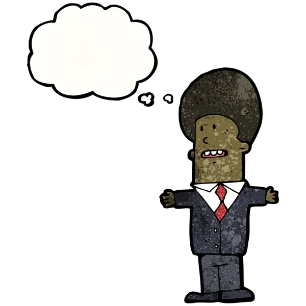 Homme d'affaires avec afro — Image vectorielle