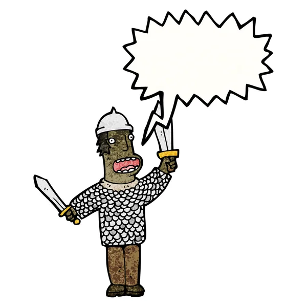 中世の戦士 — ストックベクタ