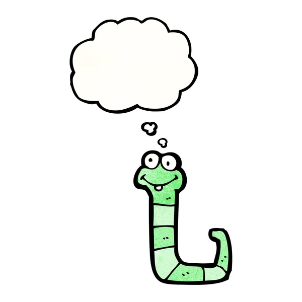 Serpiente con burbuja de pensamiento — Vector de stock