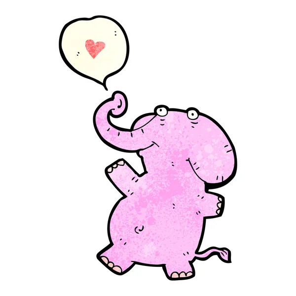 Elephant in love — Stock Vector