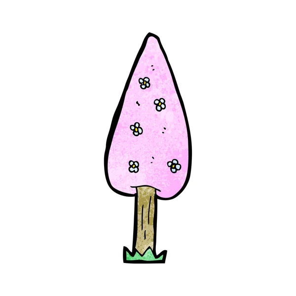 Decorative pink tree — Stock Vector
