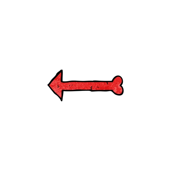 Pointing bone arrow — Stock Vector
