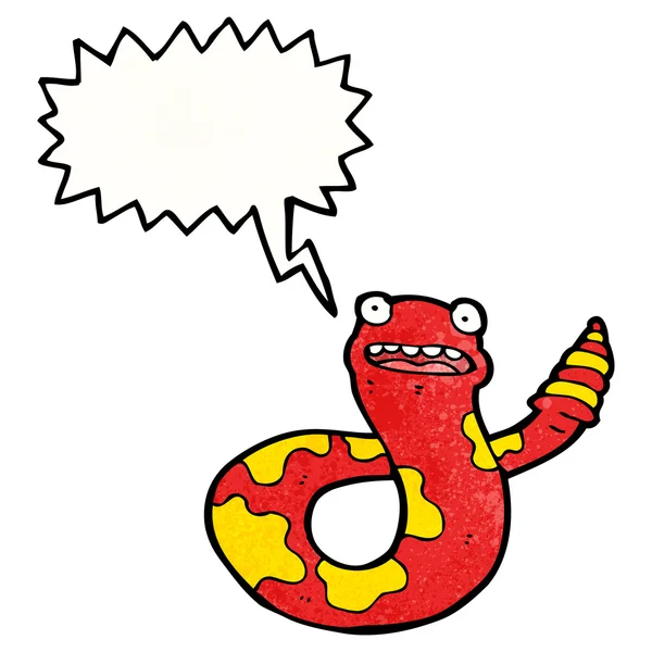 Змея с пузырём речи — стоковый вектор