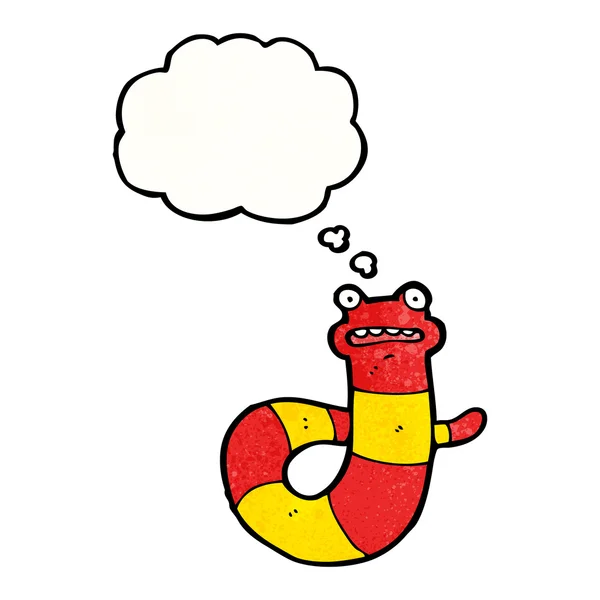 Düşünce balonu ile yılan — Stok Vektör