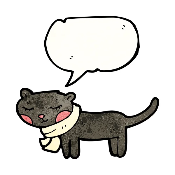 Schattig zwart kat — Stockvector