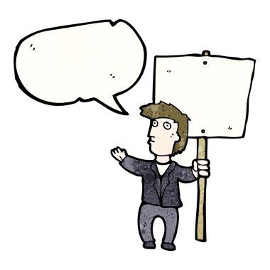 adamı afişini protesto ile