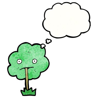 düşünce balonu olan ağaç