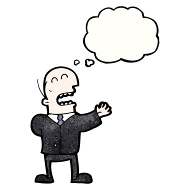 Düşünce kabarcığı olan adam