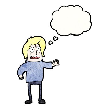 Düşünce kabarcığı olan adam