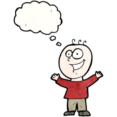 kel adam sırıtarak