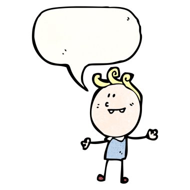 konuşma balonu ile dostça adam