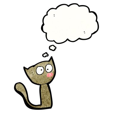 kedi ile düşünce balonu