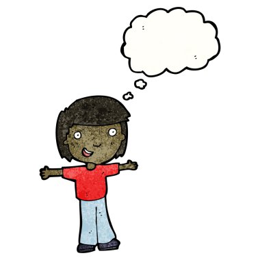 çocukla düşünce balonu