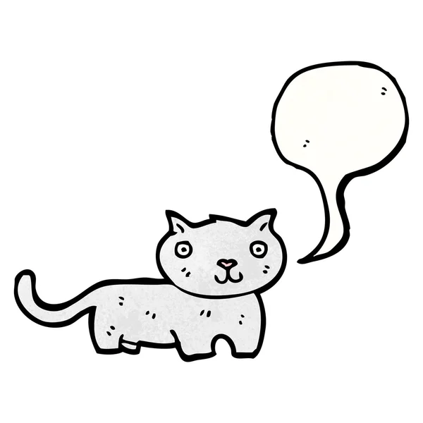 Cute kat met tekstballon — Stockvector