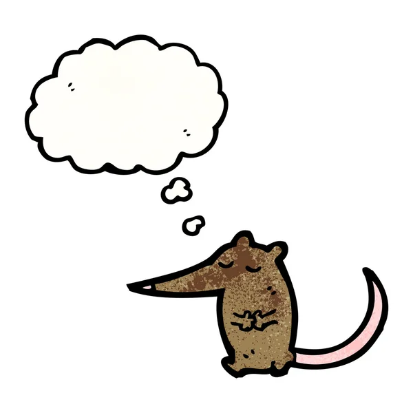 Șoarece timid cu bulă de vorbire — Vector de stoc