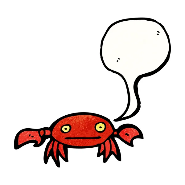 Crab with speech bubble — Stock Vector